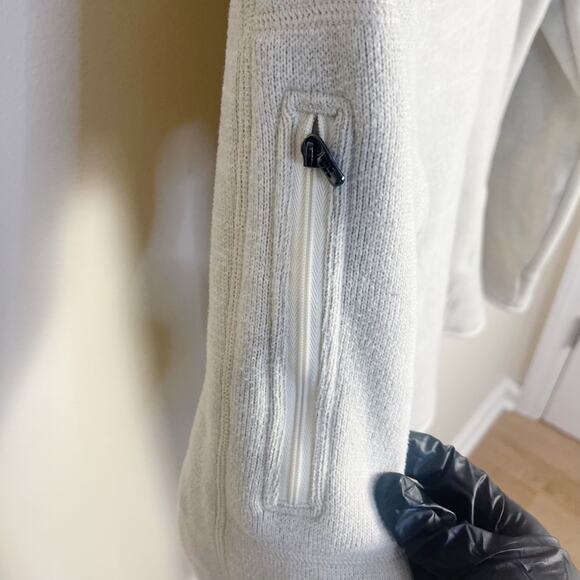 Patagonia Women’s Better Sweater Quarter Zip Fleece Cream Size M Pullover - Picture 6 of 8